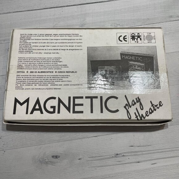 Vintage Magnetic Play Theatre Set With Wooden Figures & Pieces - Picture 10 of 10